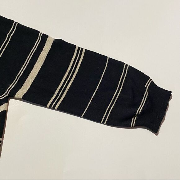 Oliver Perry Knitwear Silk/Cotton Blend Striped Lightweight Cardigan Women's M - Picture 8 of 13